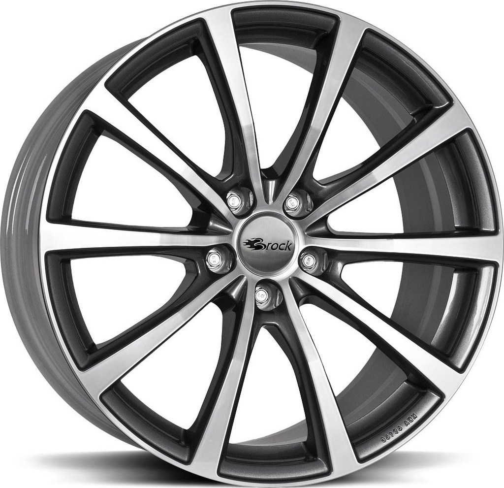 BROCK B32 TITANIUM FULL POLISH 9.5x20 5/112 ET25 CB66.6