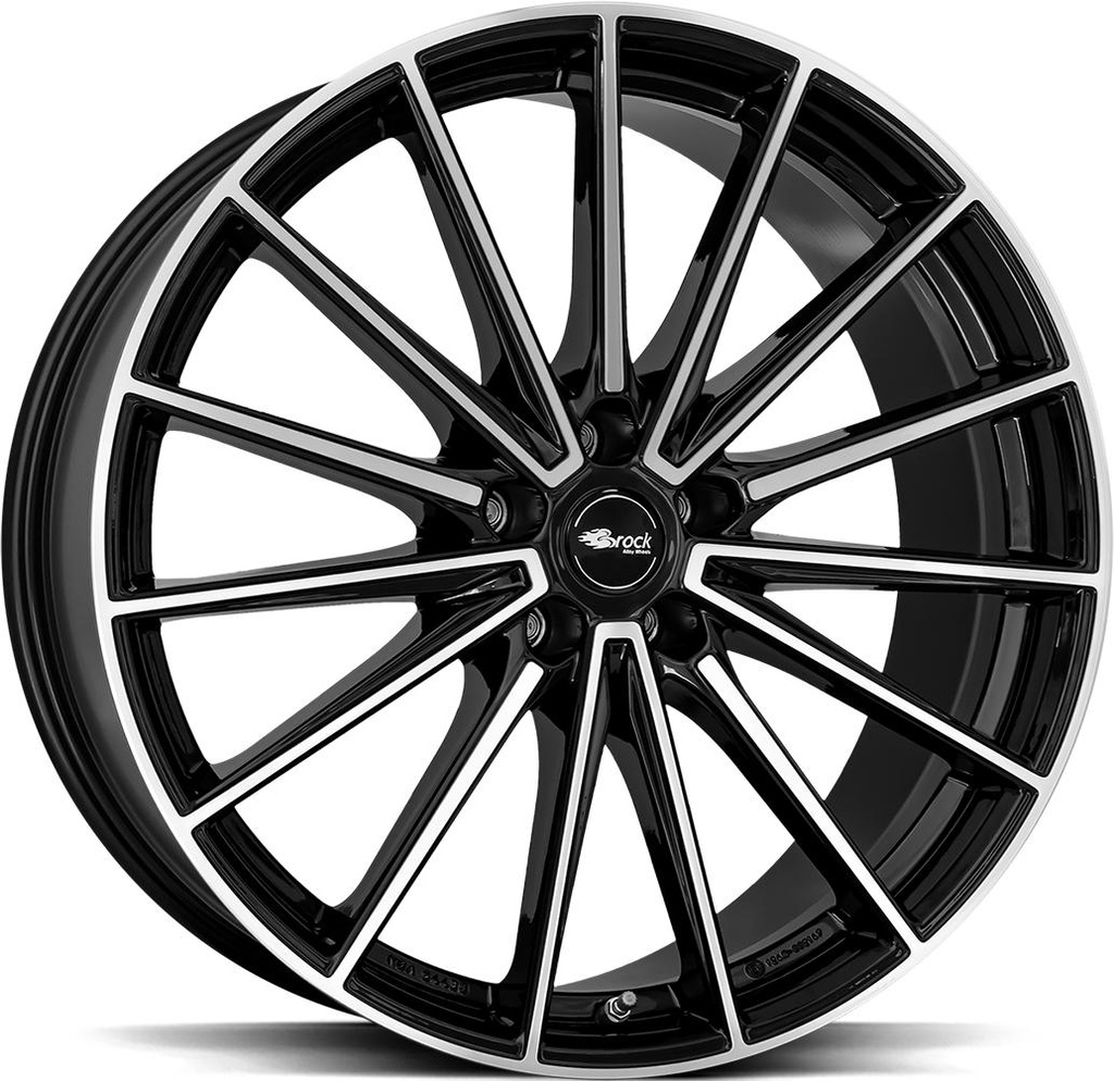 BROCK B43 BLACK FULL POLISH 8x19 5/112 ET27 CB66.6