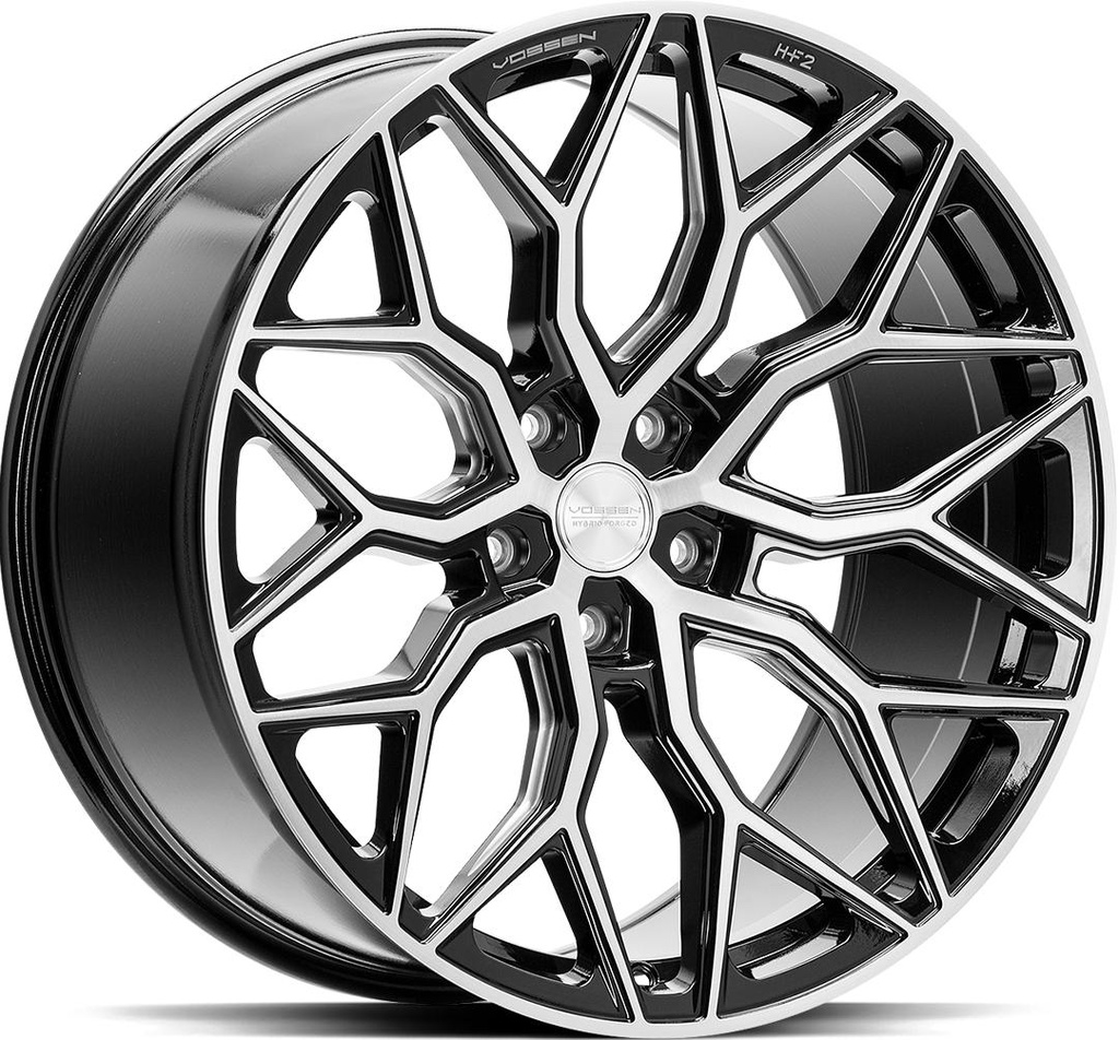 VOSSEN HF2 BRUSH GLOSS BLACK 8.5x20 5/112 ET40 CB66.6