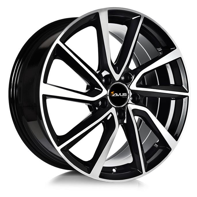 AVUS AC-518 BLACK POLISHED 6.5x16 5/112 ET44 CB66.6