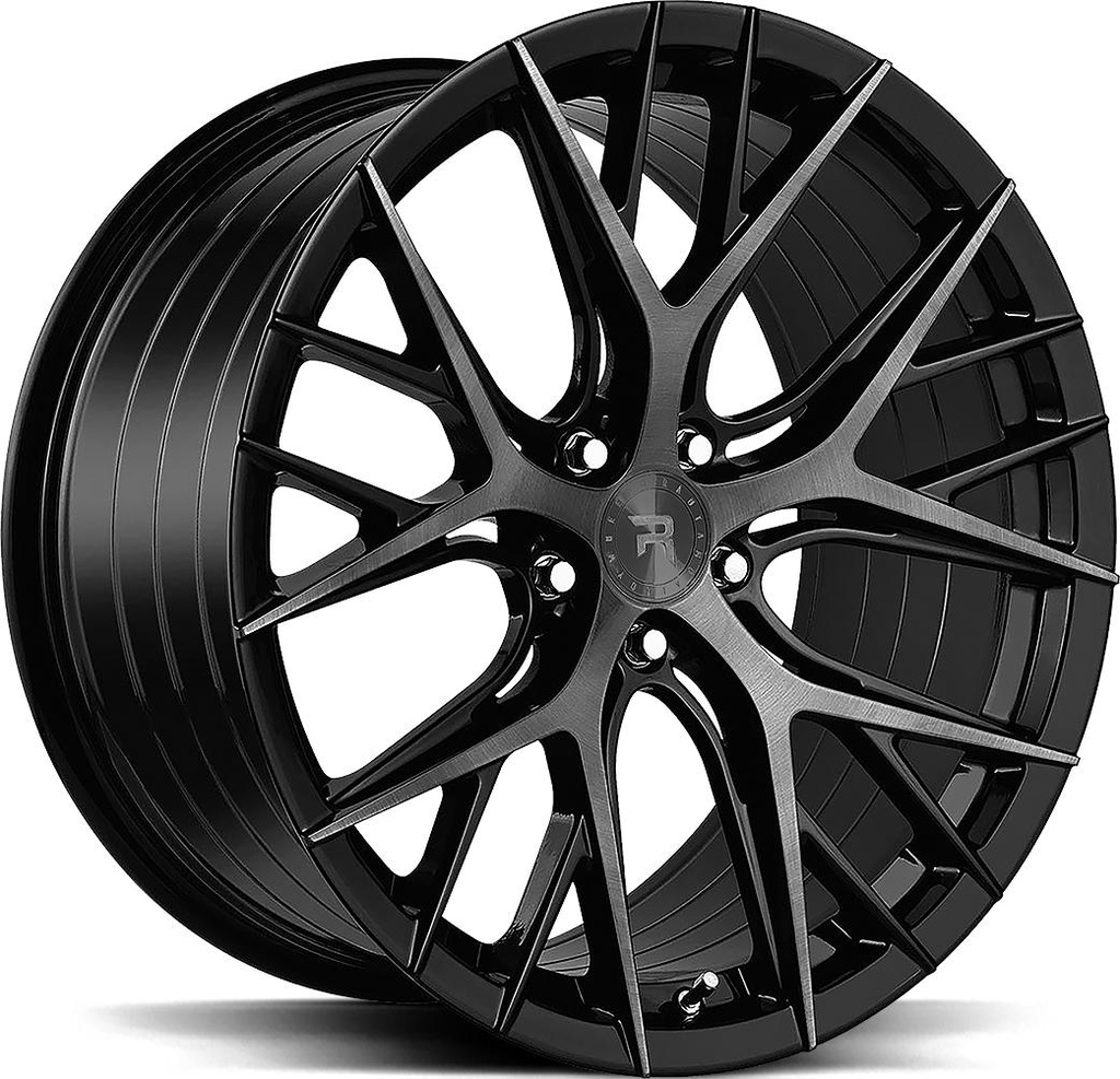 R-SERIES R16 BRUSH DUAL BLACK 8.5x19 5/108 ET42 CB63.4